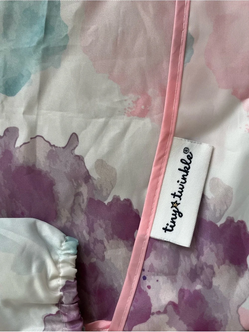 Tiny Twinkles Pink & Sage Floral Kids Bibs - Water-Resistant Sleeved Bibs